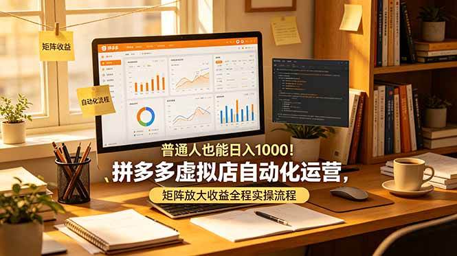 (19022期)普通人也能日入 1000!拼多多虚拟店自动化运营,矩阵放大收益全程实操流程-智云网