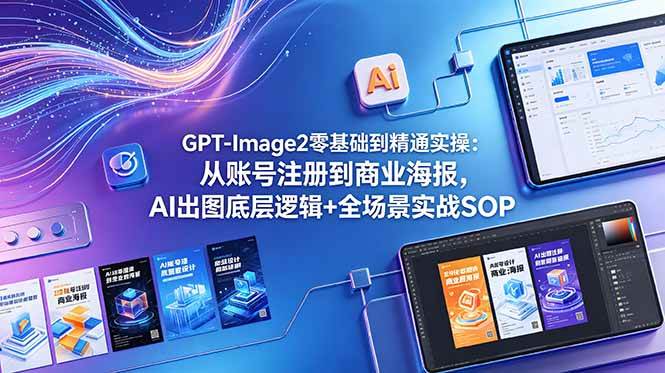 （18835期）GPT-Image2零基础到精通实操：从账号注册到商业海报，AI出图底层逻辑+全场景实战SOP-智云网