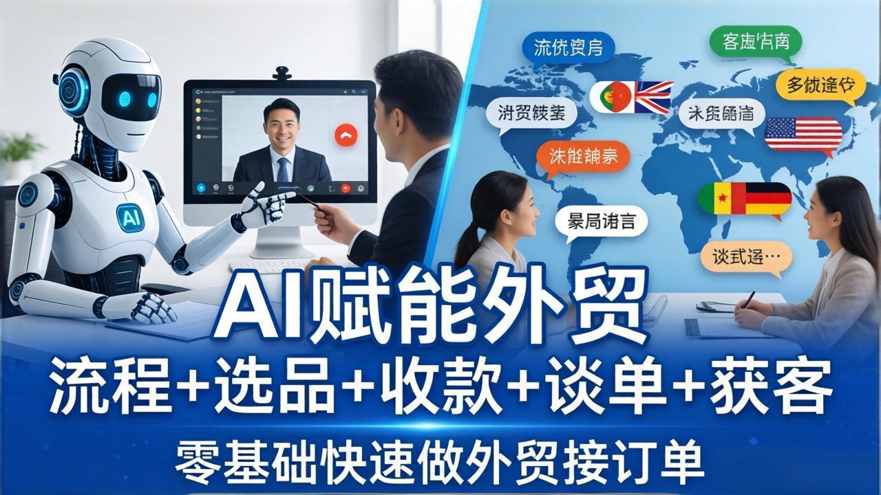 外贸+AI实战课:流程+选品+收款+谈单+获客,零基础快速做外贸接订单-智云网