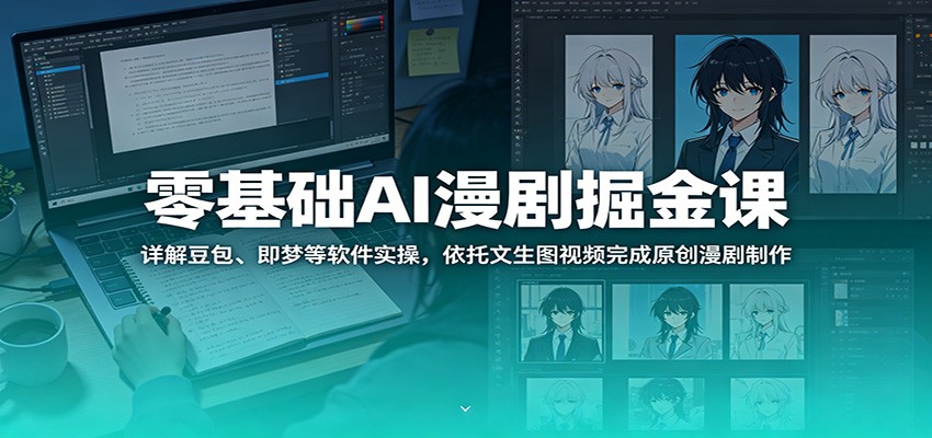 零基础AI漫剧掘金课:详解豆包、即梦等软件实操,依托文生图视频完成原创漫剧制作-智云网