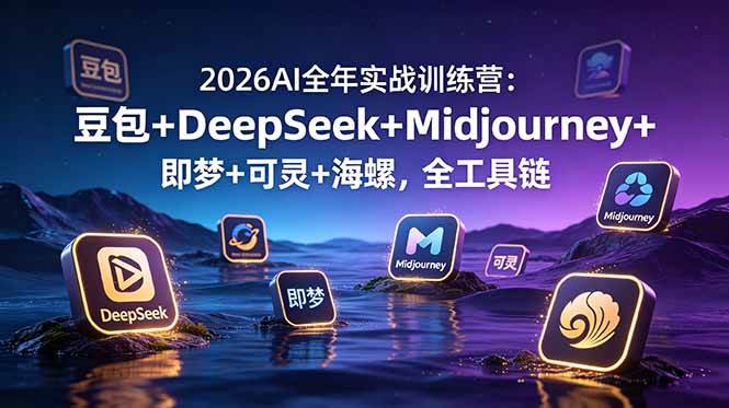 (19038期)2026AI全年实战训练营:豆包+DeepSeek+Midjourney+即梦+可灵+海螺,全工具链-智云网