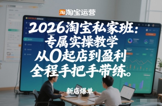 2026淘宝私家班：专属实操教学，从0起店到盈利，全程手把手带练（更新26年2月）-智云网