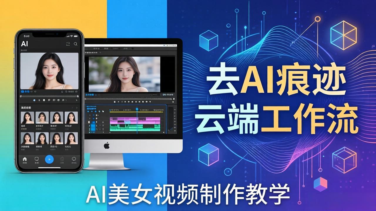 AI美女视频制作教学:去AI痕迹,云端工作流出图,手机电脑均可,不需要配置-智云网