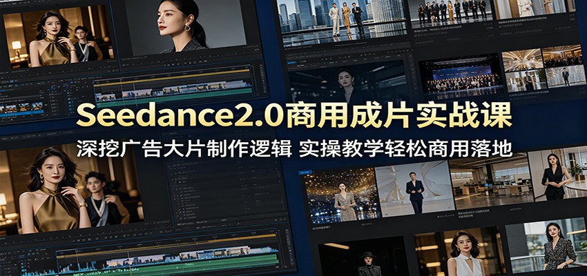 Seedance2.0商用成片实战课:深挖广告大片制作逻辑,实操教学轻松商用落地-智云网