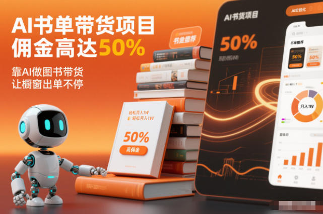 AI书单带货项目，佣金高达50%，靠AI做图书带货，让橱窗出单不停，轻松月入1W-智云网