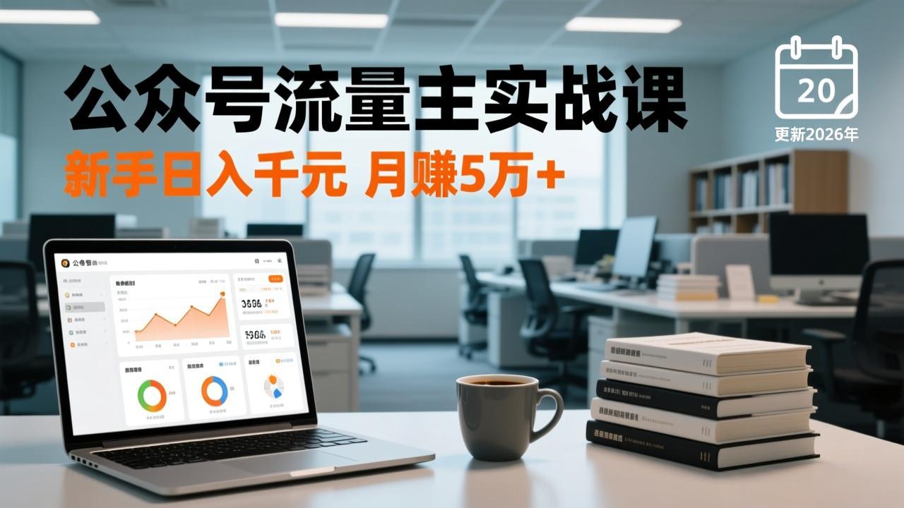 公众号流量主实战课-更新26年3月,爆文写作、流量池运营、多平台分发,新手日入千元月赚5w+-智云网