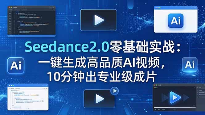 Seedance2.0零基础实战:一键生成高品质AI视频,10分钟出专业级成片-智云网