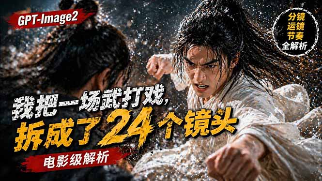 用GPT-Image2,把一段武打对决拆成24个连续镜头,从人物建立、动作衔接、运镜节奏,到情绪爆发-智云网