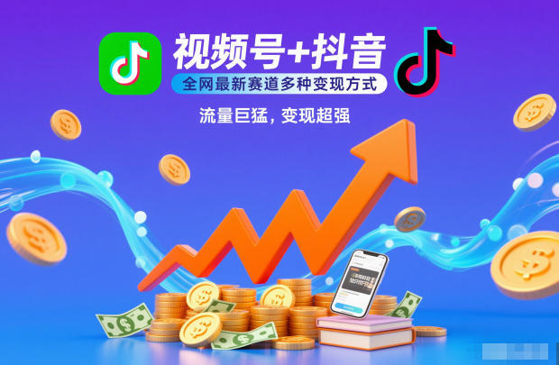 视频号+抖音,全网最新赛道多种变现方式,流量巨猛,变现超强-智云网