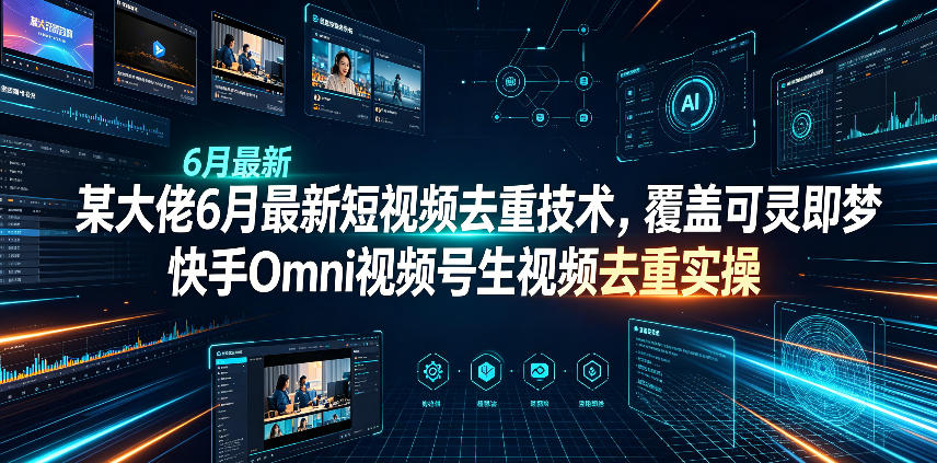 某大佬6月最新短视频去重技术,覆盖可灵即梦快手Omni视频号生视频去重实操-智云网