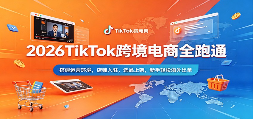 2026TikTok跨境电商全跑通:搭建运营环境,店铺入驻,选品上架,新手轻松海外出单-智云网