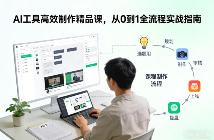 AI工具高效制作精品课，从0到1全流程实战指南-智云网