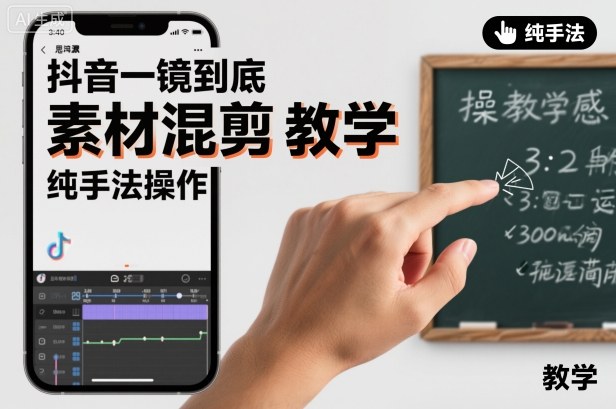 抖音一镜到底素材混剪教学，纯手法操作-智云网