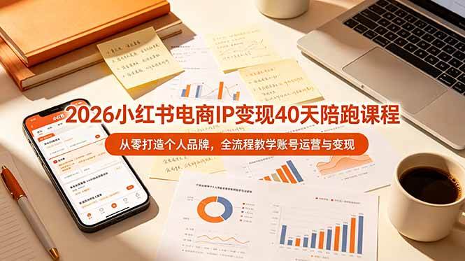 （19103期）2026小红书电商IP变现40天陪跑课程-11期，从零打造个人品牌，全流程教学账号运营与变现-智云网