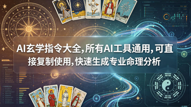 AI玄学指令大全，所有AI工具通用，可直接复制使用，快速生成专业命理分析-智云网