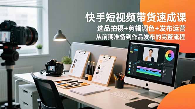 快手短视频带货速成课,选品拍摄+剪辑调色+发布运营,从前期准备到作品发布的完整流程-智云网