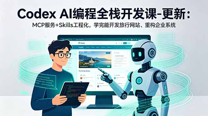 Codex AI编程全栈开发课-更新：MCP服务+Skills工程化，学完能开发旅行网站、重构企业系统-智云网