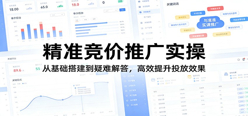 精准竞价推广实操：从基础搭建到疑难解答，高效提升投放效果-智云网