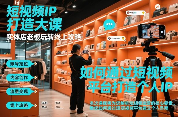短视频ip打造大课,实体店老板玩转线上攻略-智云网