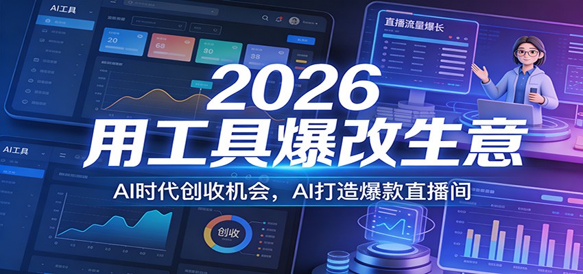 2026用工具爆改生意,AI时代创收机会,AI打造爆款直播间-智云网