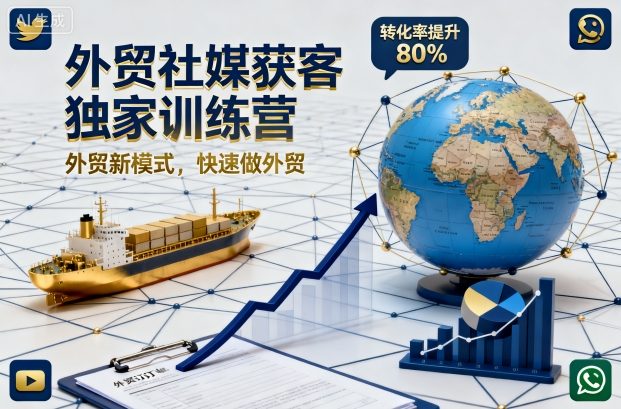 外贸社媒获客独家训练营,外贸新模式,快速做外贸(更新26年3月)-智云网