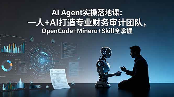 (19037期)AI Agent实操落地课:一人+AI打造专业财务审计团队,OpenCode+Mineru+Skill全掌握-智云网