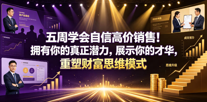 五周学会自信高价销售！拥有你的真正潜力，展示你的才华，重塑财富思维模式【原创双语字幕】-智云网
