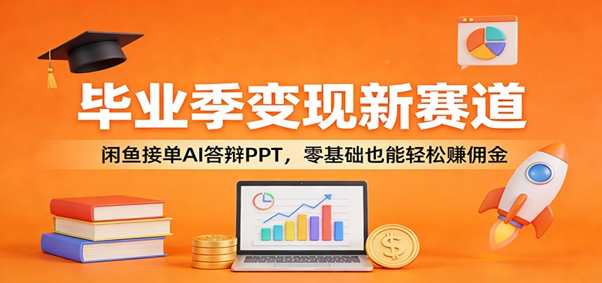 毕业季变现新赛道:闲鱼接单AI答辩PPT,零基础也能轻松赚佣金-智云网