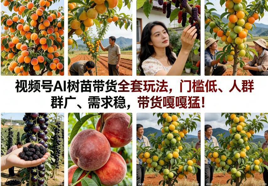 视频号AI树苗带货全套玩法，门槛低、人群广、需求稳，带货嘎嘎猛！(更新0401)-智云网