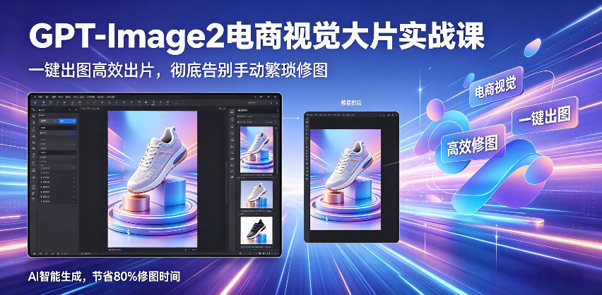 GPT-Image2电商视觉大片实战课，一键出图高效出片，彻底告别手动繁琐修图-智云网