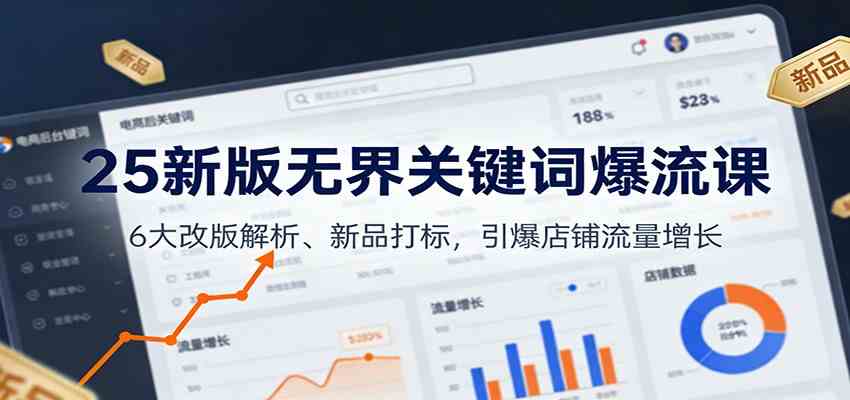 25新版无界关键词爆流课:6大改版解析、新品打标,引爆店铺流量增长-智云网