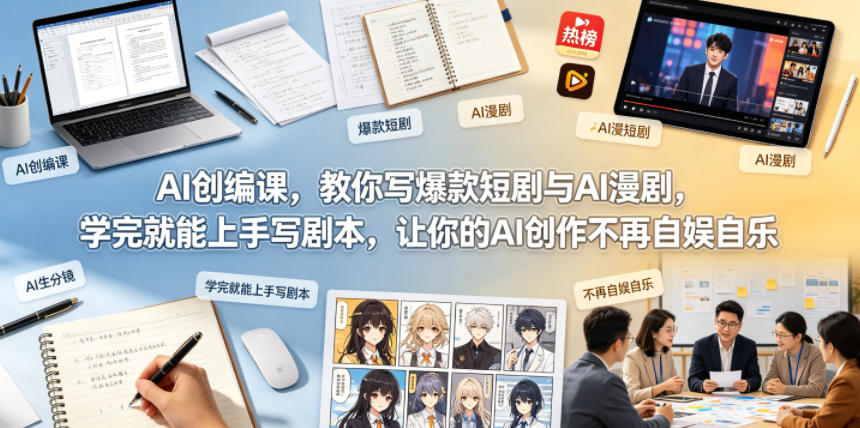AI创编课，教你写爆款短剧与AI漫剧，学完就能上手写剧本，让你的AI创作不再自娱自乐-智云网