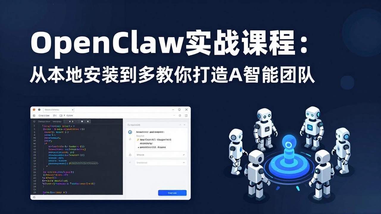 OpenClaw实战课程:从本地安装到多Agent协同,手把手教你打造AI智能团队-智云网