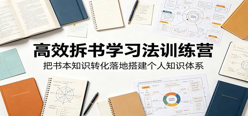 高效拆书学习法训练营,把书本知识转化落地搭建个人知识体系-智云网