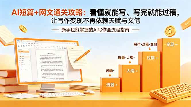 （18486期）AI短篇+网文通关攻略-更新4月：看懂就能写、写完就能过稿，让写作变现不再依赖天赋与文笔-智云网