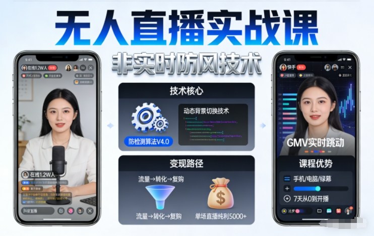 宝子哥无人直播实战课,非实时防风技术,聚焦抖音快手等平台直播带货,轻松开启直播变现之路(更新2026年6月2日) 宝子哥无人直播实战课,非实时防风技术,聚焦抖音快手等平台直播带货,轻松开启直播变现之路(更新2026年6月2日)