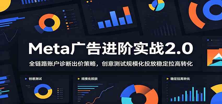 Meta广告进阶实战2.0：全链路账户诊断出价策略，创意测试规模化投放稳定拉高转化-智云网