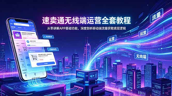 （18904期）速卖通无线端运营全套教程，从零讲解APP基础功能，深度剖析移动端流量获取底层逻辑-智云网