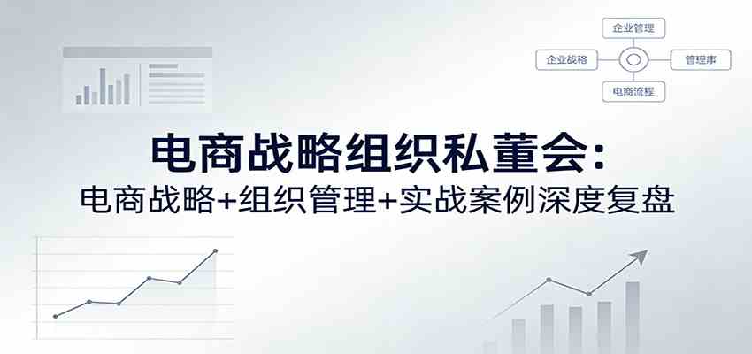 电商战略组织私董会：电商战略+组织管理+实战案例深度复盘-智云网
